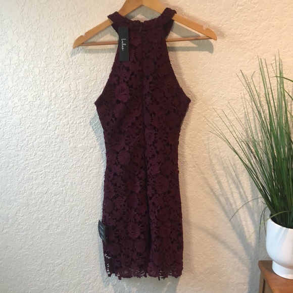Lulu’s Love Poem Burgundy Lace Mini Dress - Picture 10 of 14